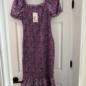 PRETTYGARDEN Summer Floral Bodycon Midi Dress